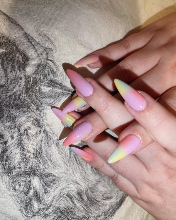 Picture by frenchfeminist saying 'Been Doing Gel-x For About A Year Now. What Do You Think Of These Beauties I Did For My Friend?'