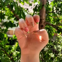 Strawberry Nails With Regular Polish! 🍓 🍰 🍓