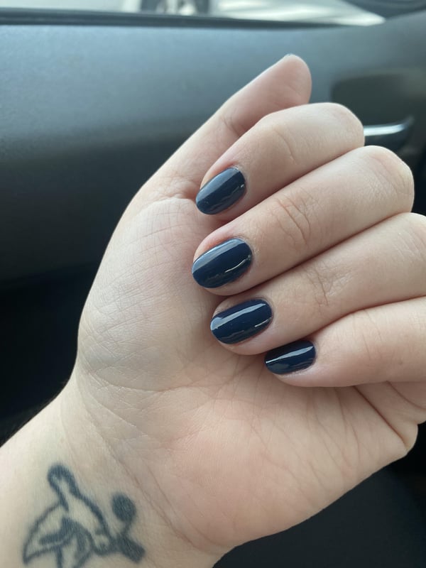 Picture by cutiesicles saying 'Obsessed With This Muted Blue Colour But Not Sure About It On My Skin Tone, What Do You Think?!'