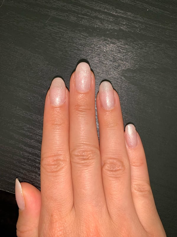 Picture by Several_Ad9315 saying 'What Am I Doing Wrong?- Hailey Bieber Nails'