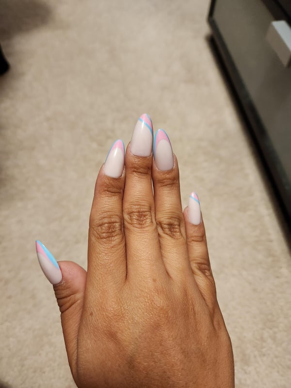 Picture by sunflower_kisses showing 'Haven't Had Press On Nails For A While But Felt Inspired By The These OPI Barbie Press Ons. Any Advice To Improve For Next Time?' number 2