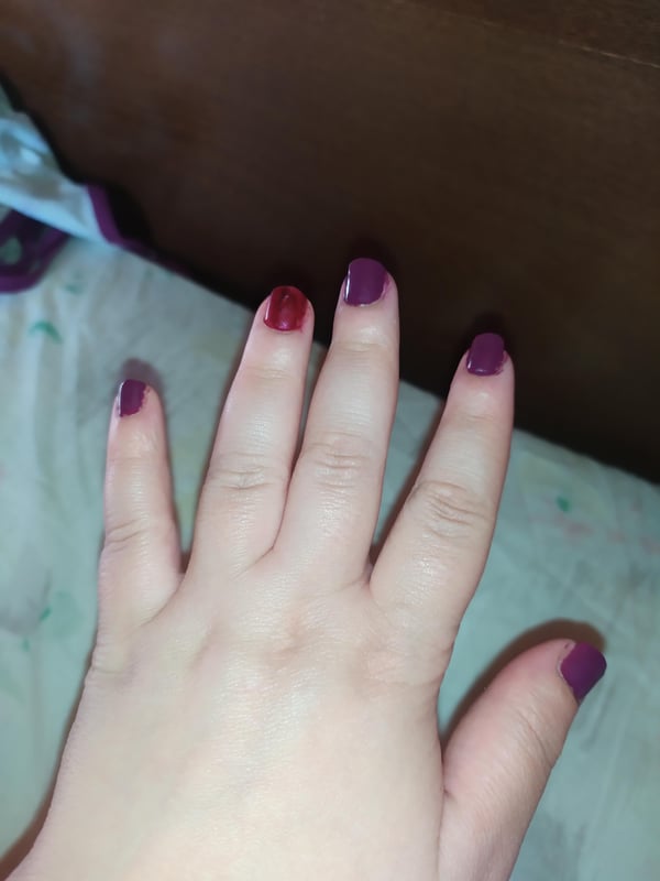 Picture by StinkyFart6969 saying 'Did I Do Well At Painting My Nails On My Own For The First Time?'