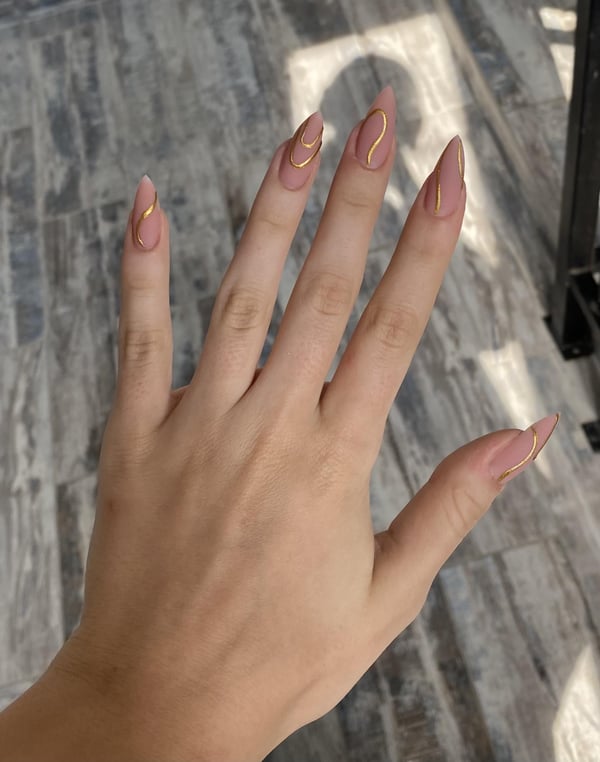 Picture by imjustmary saying 'My Nail Tech Finally Came Back From Vacation, And I’m In Love With These Nails She Did On Me'