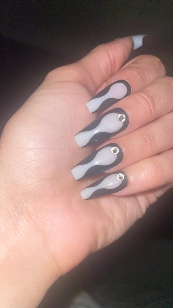 Picture by Backroadzbby saying 'What Ya Think, ? People Seem To Love These And The Ghost Face Nails'