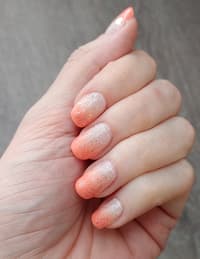 Coral Gradient DIY Gel Nails