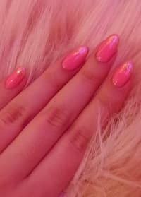 Pink With Shimmery Tips 🩷✨