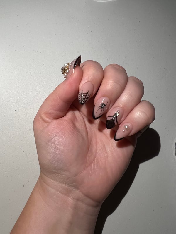 Picture by Feisty-Chapter-625 saying 'Loving My Halloween Themed Nails!'