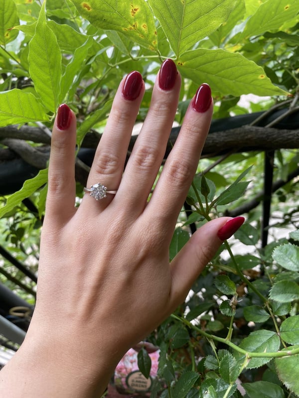 Picture by MaialinaRosa saying 'Red Nails For The First Time 🌹❤️ How Did I Do?'